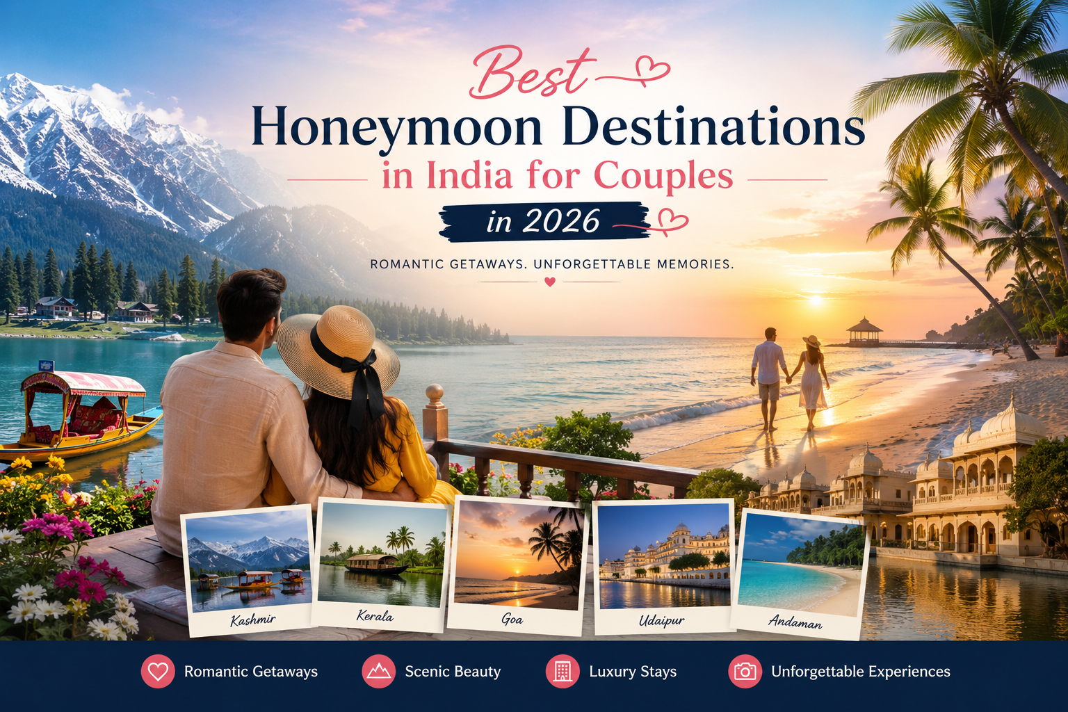 Best Honeymoon Destinations in India for Couples in 2026